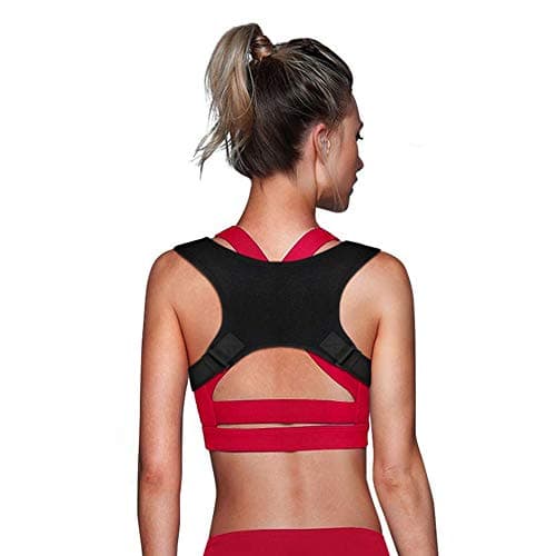Adjustable Posture Corrector - Comfortable Shoulder & Back Brace for Slouching - Discreet Design for Men & Women - for Upper Back Clavicle Support - Suitable for Running & Sports