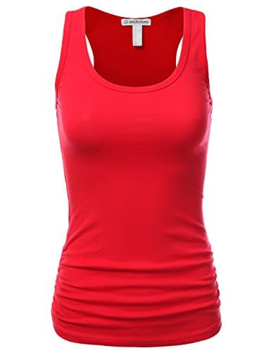 JJ Perfection Women's Casual Essential Solid Racerback Tank Top Plus Size