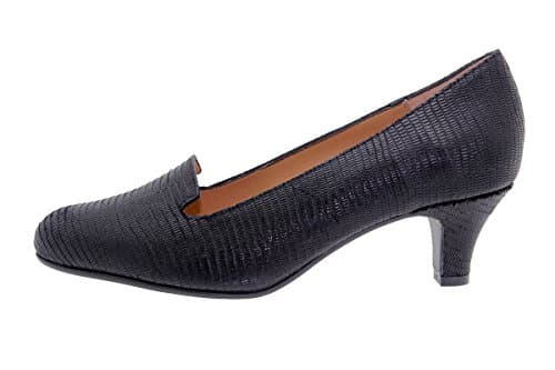 Women's 7226 Black Leather Comfort Pump Extra Depth