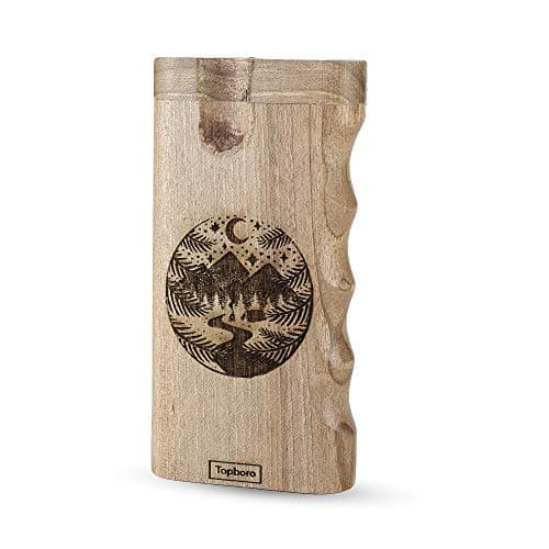 Camping Times stash Box Custom Engraved design - Comes with Aluminum Bat, Spring load, Finger Notches for easy holding