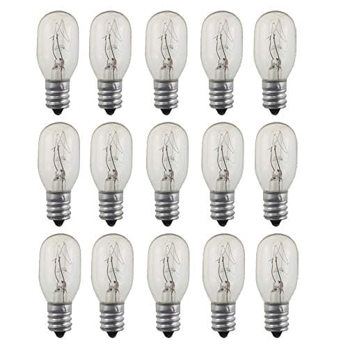 15 Pack-15 Watt Salt Lamp Bulbs Incandescent E12 Socket Candelebra Original Replacement Light Bulbs …