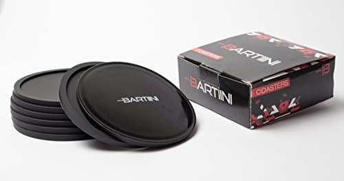 Table Drink Coasters for Drinks Set of 8 by Bartiini - Great Protection For Any Table Type, Wood, Granite, Glass, Sandstone, Marble Tables