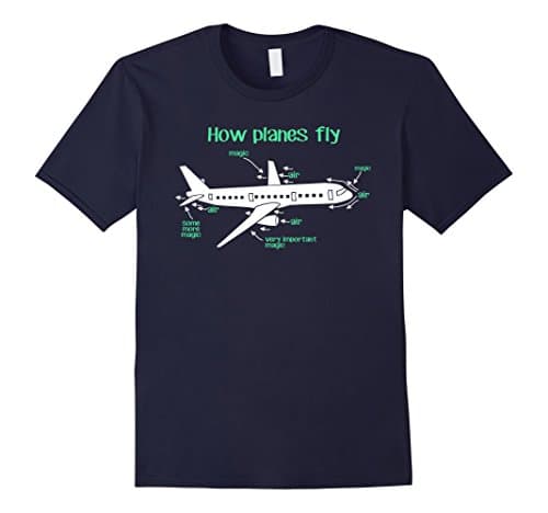 Mens Aerospace Engineer / Engineering Shirt - How Planes Fly Small Navy