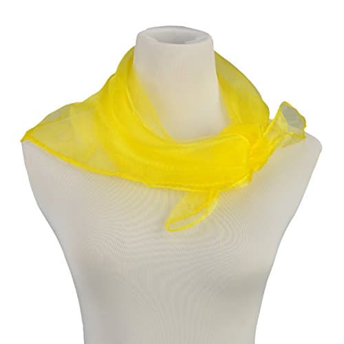 HERRICO Brightly Coloured Flowing Fun Small Scarf Decorate Extremely Light Yellow