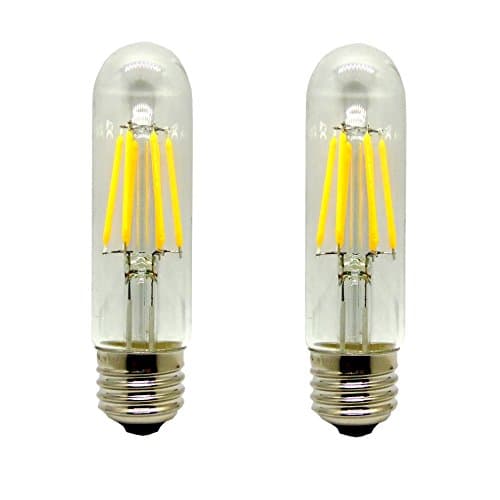 Mansa Lighting®, T10 LED Bulb (Tube Shape), 2 Pack, 600 Lumens, 6 Watts, Warm White (2700K), Dimmable, 50W Equivalent