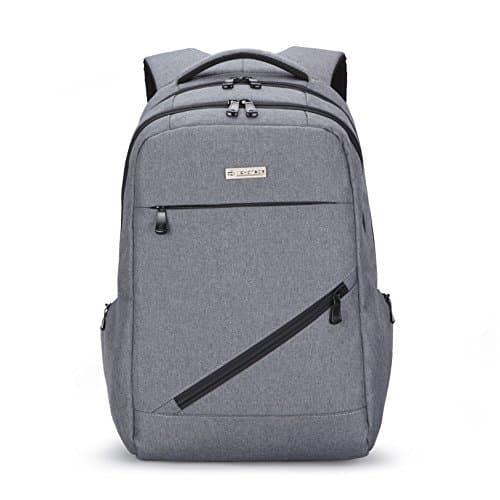 Water Repellent 15" Notebook Laptop Computer Backpack Bags Spine Protective Airflow System Dissipating Heat Grey 0873 by YIZHONGDA