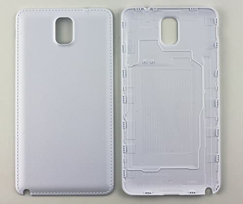 GreatQIQI Samsung Galaxy NOTE 3 Replacement Back Cover, Plain Premium Plastic Housing Battery Back Cover for Samsung Galaxy NOTE 3 III N9000 N9005 (White)