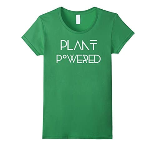 Womens Plant Powered Vegan T-Shirt Medium Grass