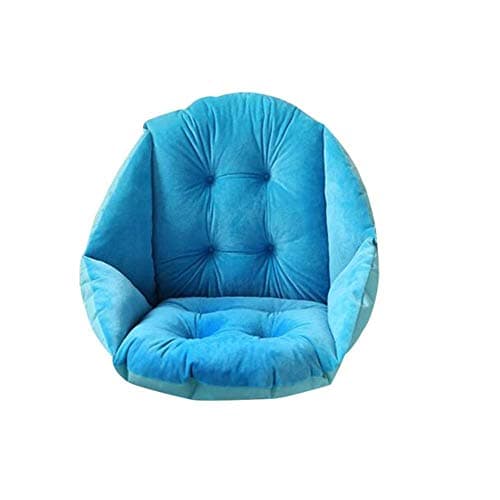Grea Chair Buttocks Pad Soft Plush Shell Design Seat Cushion Lumbar Back Support Cushion Pillow for Beach Office Home Car Seat,Sky blue
