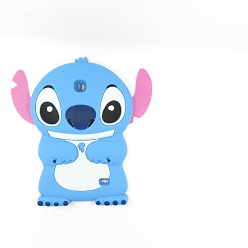 Galaxy T230 Case Galaxy Tab 4 T230 Silicone Case,Bat King 3D Cartoon Blue Alien Dog With Pink Ears Silicon Gel Rubber Case Cover Skin for Samsung Galaxy Tab 4 T230/T230NU/T231/T235(Alien Dog Blue)