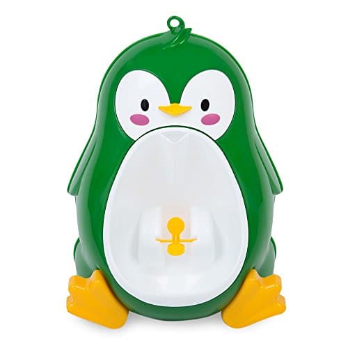 AODD Penguin Standing Potty Training Urinal, Boys Potty Training Urinal with Whirling Target - Use a Baby Boy Urinal, Making It Fun, Easy Stress Free to Potty Train a Boy (Green)