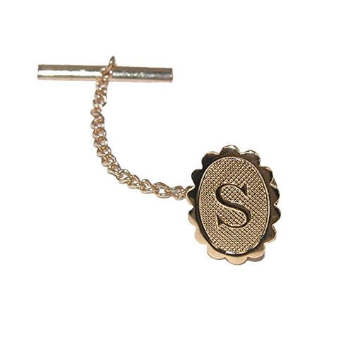 Jaymar Men's Oval Initial Tie Tack in Gold