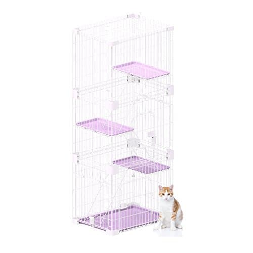 PetPals Pink Three Levels Cat Cage