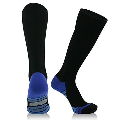 Compression Socks for Men&Women,20-30mmhg Graduated Pressure Stocking for Travel, Nurses, Running,Maternity Pregnancy, CirculatoryR&ecovery Varices Socks Blue M