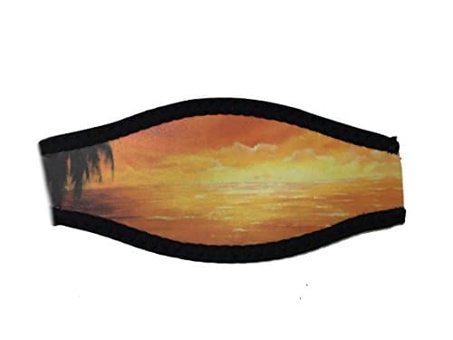 Diving Snorkel Neoprene Mask Strap Cover with Print (Sunset)