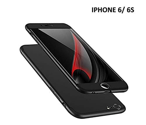 MOBICLONICS®3 in 1 Slim Fit Complete 3D 360 Degree Protection Hybrid Hard Bumper Back Case Cover for Apple iPhone 7 (All Black)