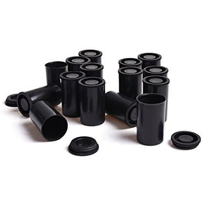 100 Pcs Black Plastic Film Canisters