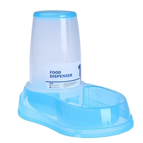 Sroute Auto Feeder For Dogs Cats (L, Blue)