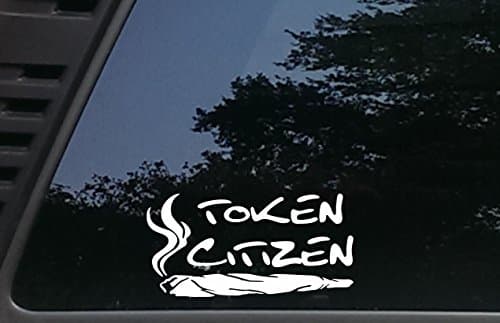 Token Citizen - 7" x 3 1/2" die cut vinyl decal for cars, trucks, windows, boats, tool boxes, laptops, etc