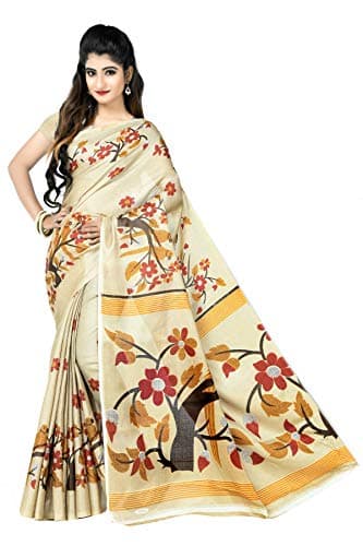 Art Silk With Blouse Piece Piece Saree