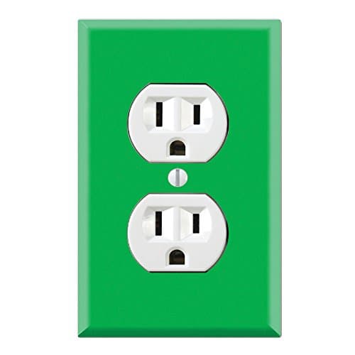 Graphics Wallplates - Simply Green - Duplex Outlet Wall Plate Cover