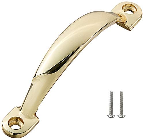 Aquieen Window/Door/Pull/Front Screw Handle 64 MM Gold Finish FS121 (Pack of 2)