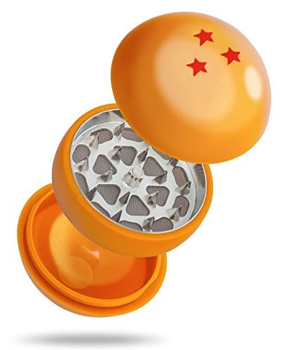 Best Herb Grinder By ROCKET - 3 Piece Grinder With Pollen Catcher 55MM (2.2 Inches) - Best For Tobacco & Spices - Gift Box (3 Stars)