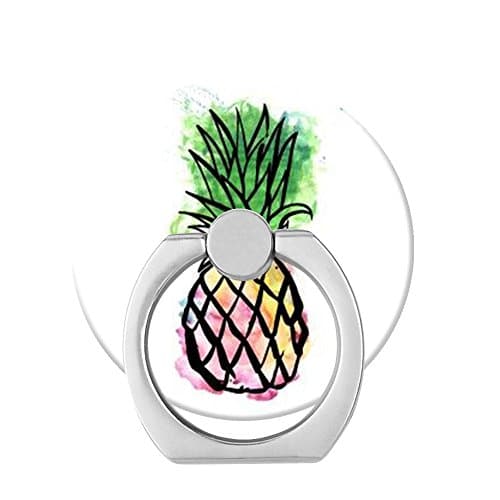 Cute Cell Phone Holders, 360°Rotation Finger Ring Phone Stand Mounts For Smartphones And Tablets, Painting Pineapple Phone Ring Stand Mounts
