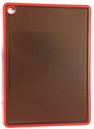 Private Image Large Chopping Board with Silicon Border and Drip Groove Finger Hole (38 X 24 X 0.8)