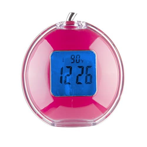 VSENCE Desk LED Digital Talking Alarm Clock with Five Music Bell for Kids (Pink)