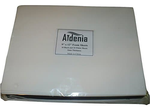 Foam Sheets, 9" x 12", 2mm, 10 Black and 10 White Sheets by Aidenia