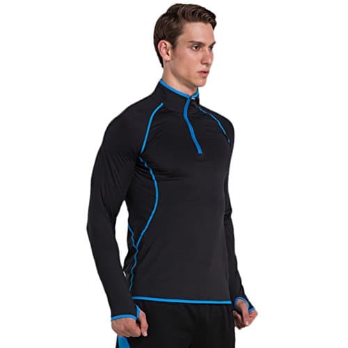 Timeiya Men's Element Half Zip Running Top Long Sleeve