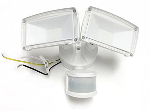 Dott Arts LED Security Light (Double Head), Dusk to Dawn 22W (120W Equivalent) 1600lm 6000K Daylight Outdoor Motion-activated LED Light Floodlight, Waterproof IP65 & ETL, Adjustable Head, 120v