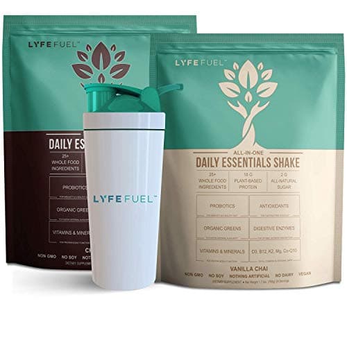 LYFE FUEL Transformation Bundle - Meal Replacement Shakes for Optimal Nutrition - Support a Whole Food Plant-Based Diet & Weight Loss - Vegan, Keto, Low Carb (2 Bags - Chocolate & Vanilla, 48 Meals)