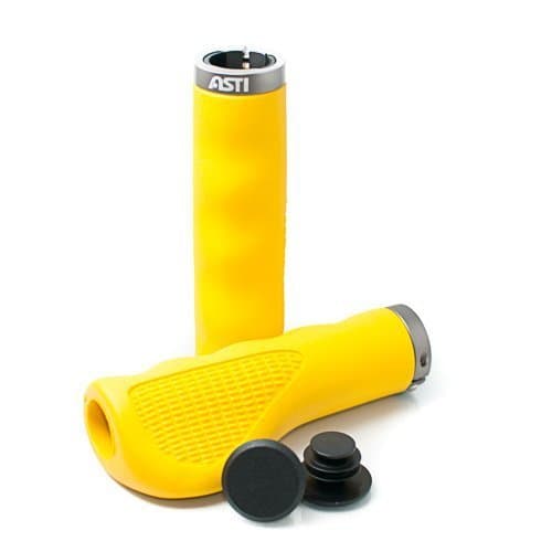 Asti ISO-Prene Rubber Foam Bicycle Grips, Yellow