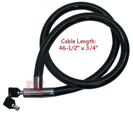 DUO Bicycle Parts Motorcycle Cable Lock - 20x1200MM