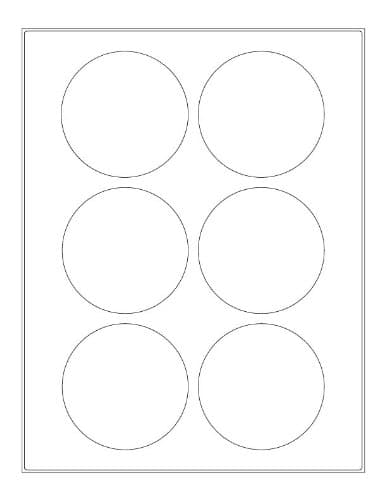 Transparent cryogenic removable laser labels 3.125" circle, TRCL-53