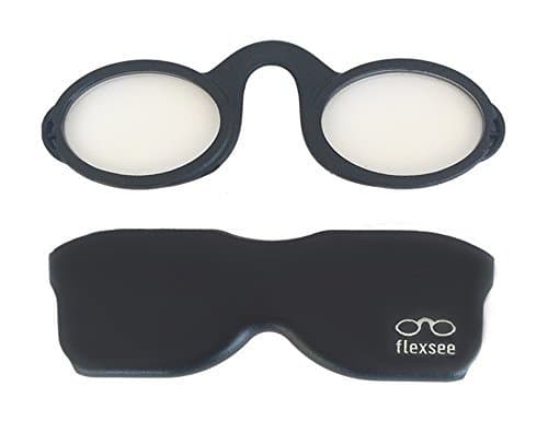 Flexsee Retro Lightweight Flexible Reading Glasses for Your Smart Phone, Easy to Carry, Unbreakable, Black +2 +Free Eyeglasses Cord