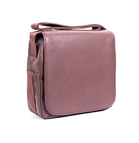 Everything4Oils Leather Style Essential Oils Carrying Case-70 Compartments (Brown Case w/Black Interior)