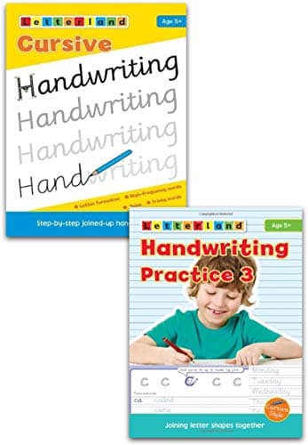 Letterland Handwriting Practice Collection 2 Books Set (Ages 5) (Cursive Handwriting, Handwriting Practice 3) Paperback – 2018