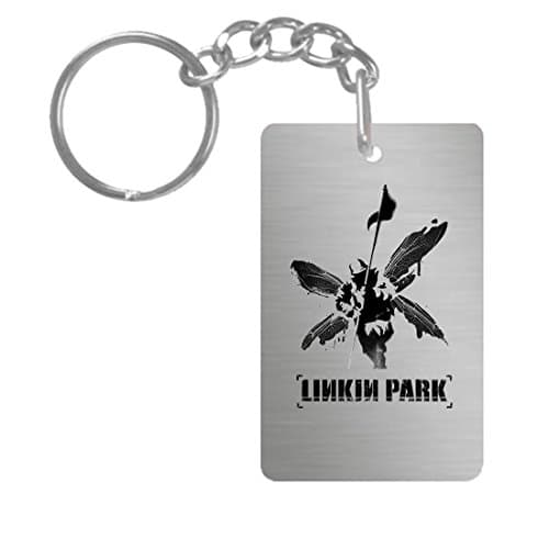 LINKIN PARK #5 Aluminum Rectangle plate Keychain (1-Sided) Includes key ring.