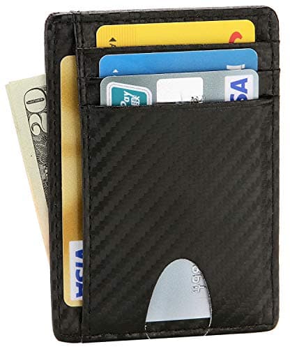 EKCIRXT Slim RFID Blocking Credit Card Holder Minimalist Leather Front Pocket Wallet for Women & Men