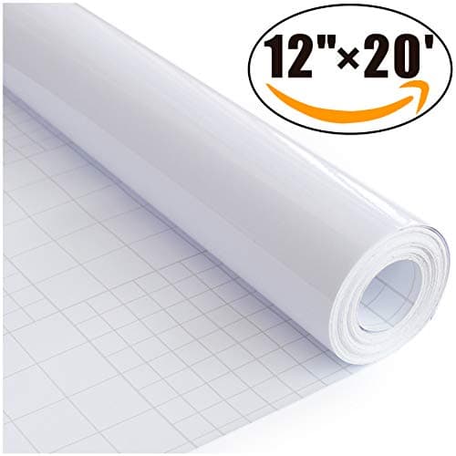 Glossy White Permanent Adhesive Vinyl Roll 12" by 20 Feet