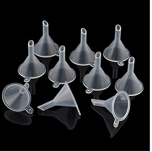 Zonster 10pcs Plastic Mini Funnels For Filling Small Samples Perfume Liquid Emulsion