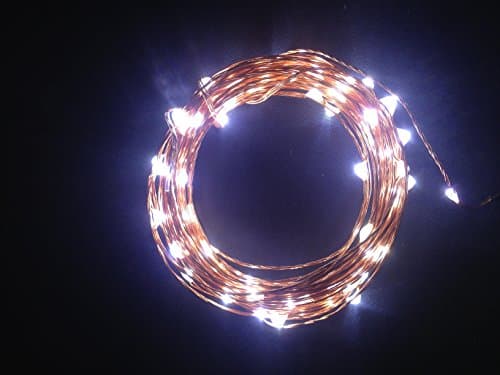 LUISHA USB Led Fairy Starry String Lights 33FT 100 LEDS with UL certified for Christmas Wedding and Party, indoors or outdoors,Cool White