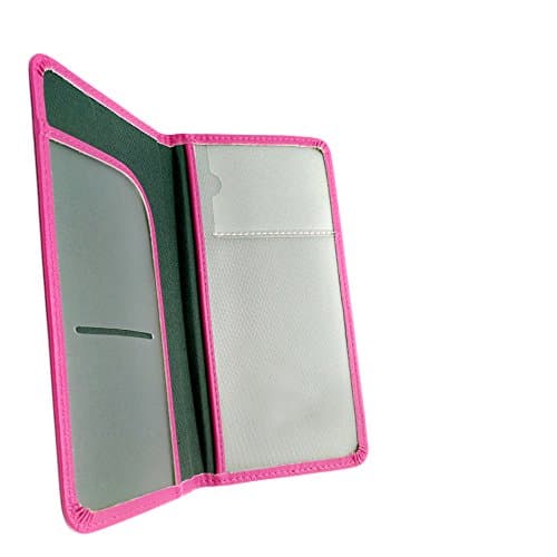 Passport Holder RFID Blocking Travel Wallet Durable PU Leather Multi Purpose Passport Cover (pink)
