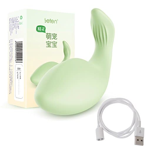 Usdepant Jump Egg Intelligent Massager Wireless Smart App Bluetooth Controlled Silicone Kegel Double Vibration (Green Elf)