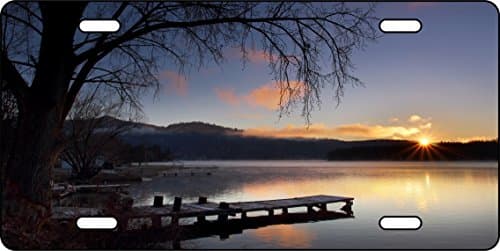 Dock on Lake License Plate Sunset Custom Plate US Seller