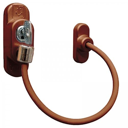 ComfoRED- Window Restrictor with Cable and Key (Brown)