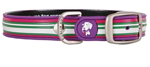 Dublin Dog Co All Style No Stink Classic Stripe Dog Collar, Maui Sunrise, 11 by 14-Inch, Small